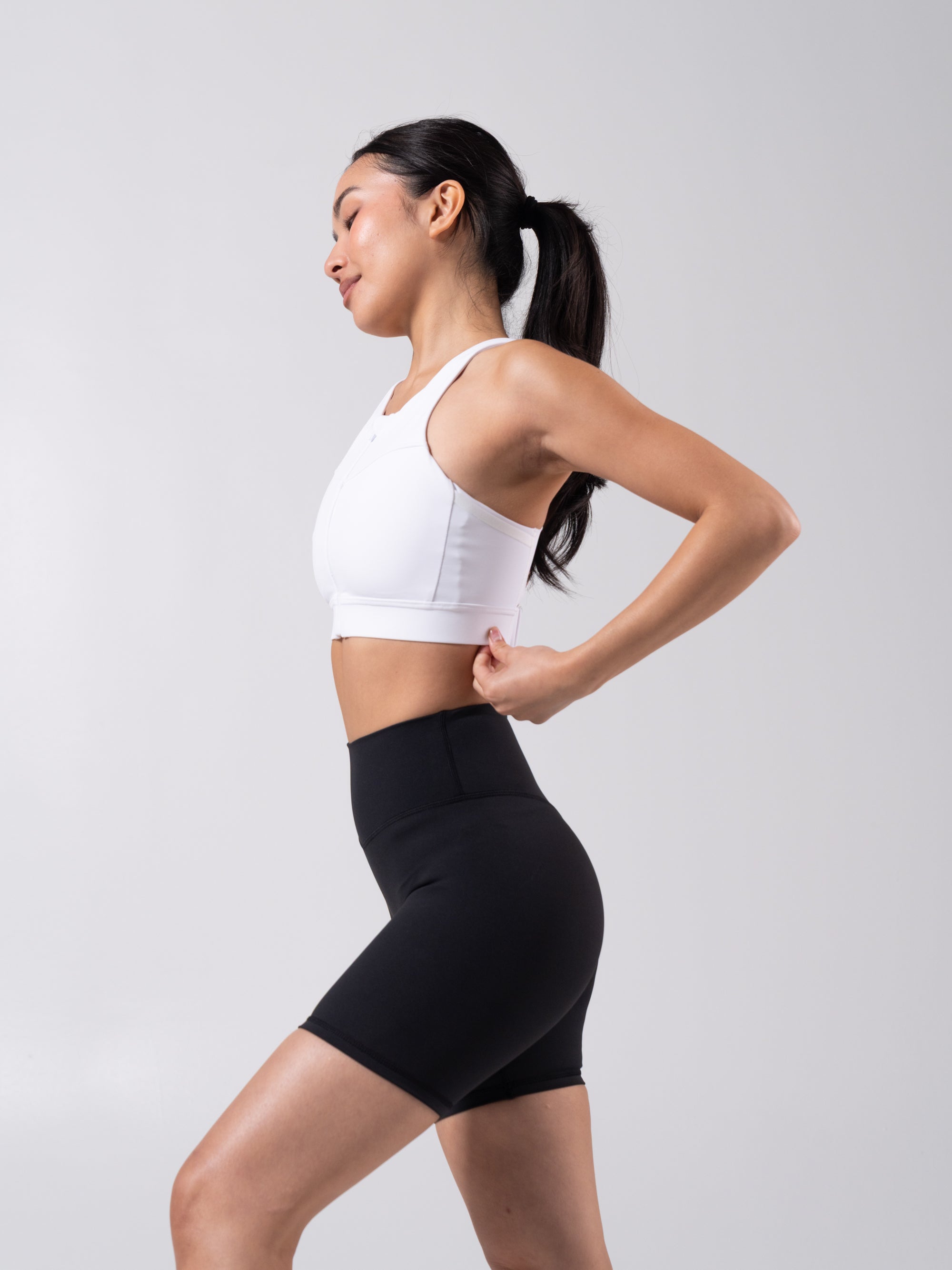 Wicked Zip Sports Bra - White