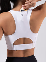 Thumbnail 7 of Wicked Zip Sports Bra - White, 7 of 9