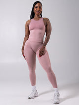 Thumbnail 1 of Miracle Seamless Mid Rise Legging - Heather Rose Water, 1 of 5