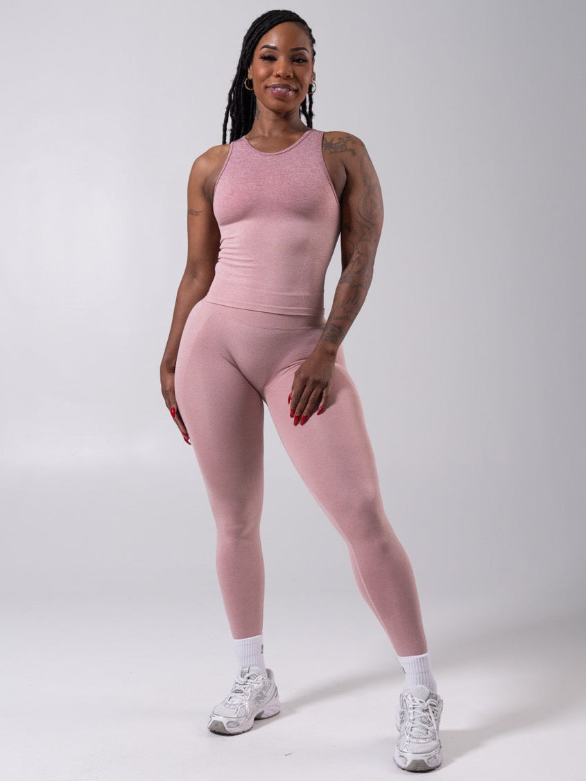 Miracle Seamless Mid Rise Legging - Heather Rose Water