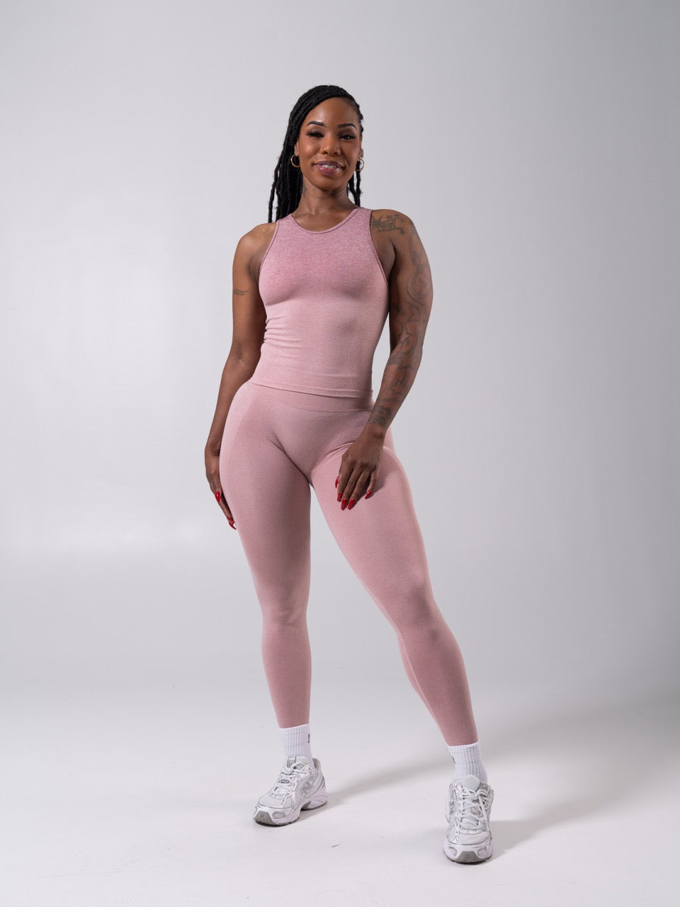 **PREORDER** Miracle Seamless Hip Rise Legging - Heather Rose Water