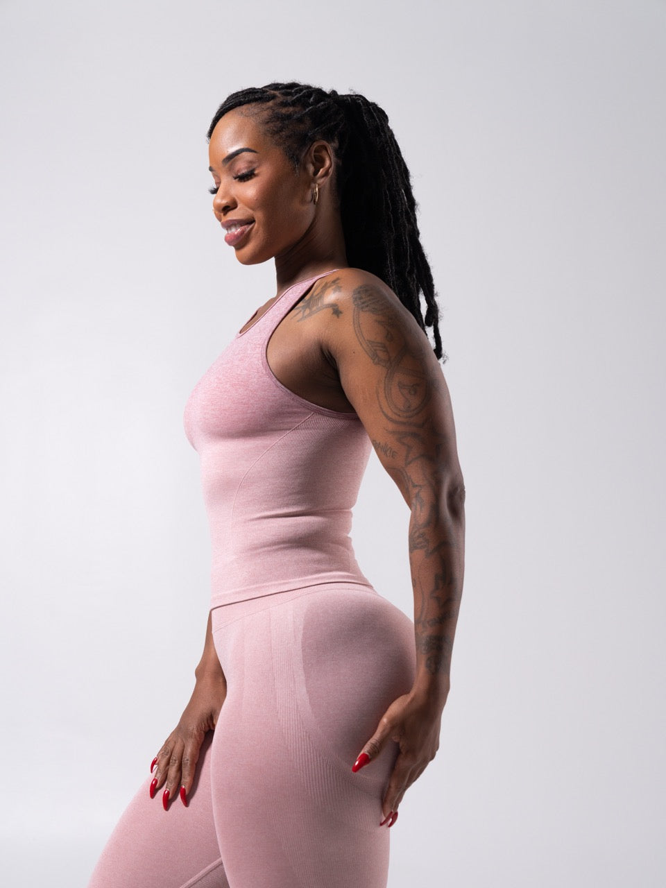 **PREORDER** Shape Seamless Hip Tank - Heather Rose Ombre