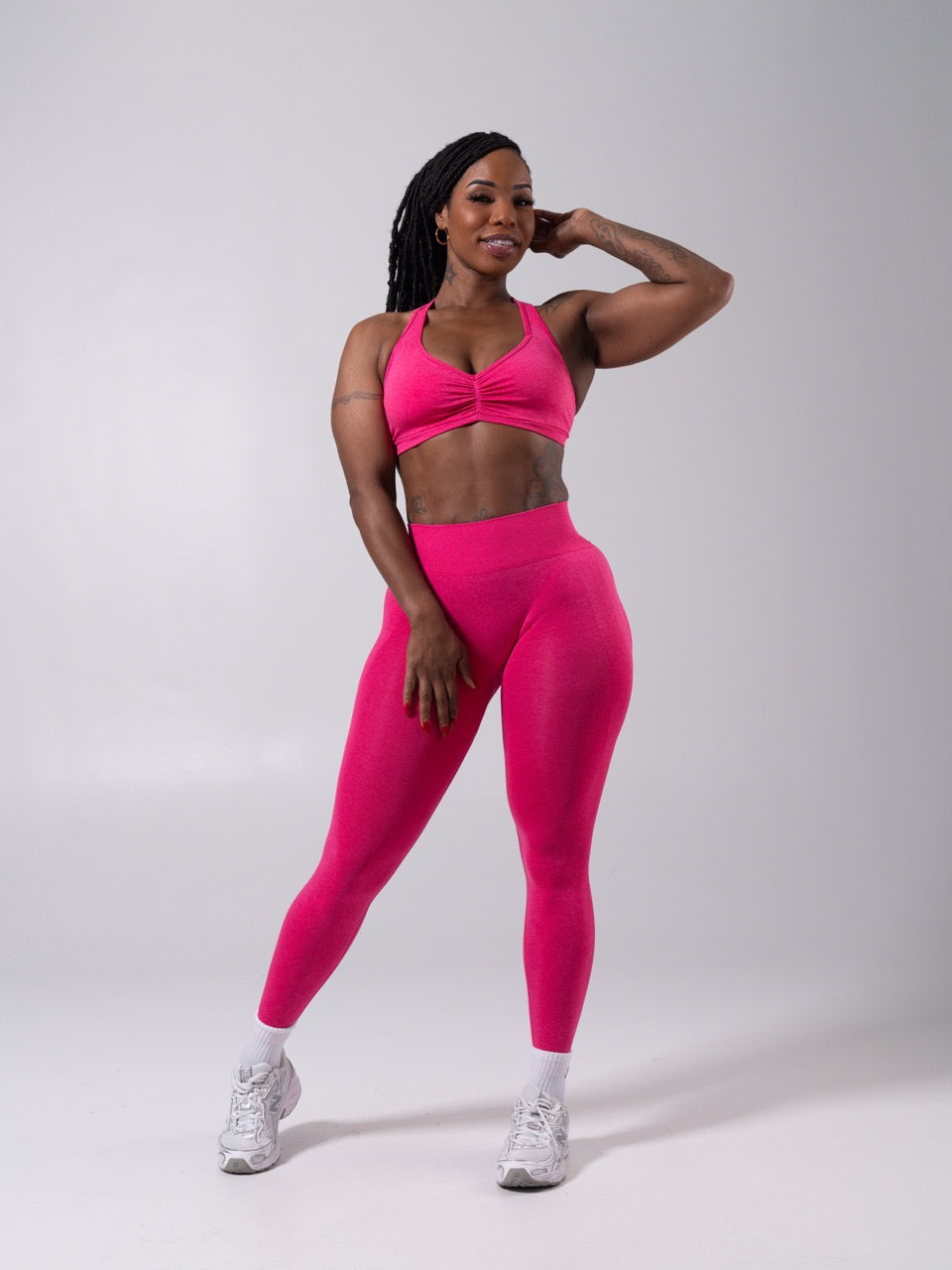**PREORDER** Miracle Seamless Hip Rise Legging - Heather Miami Vice