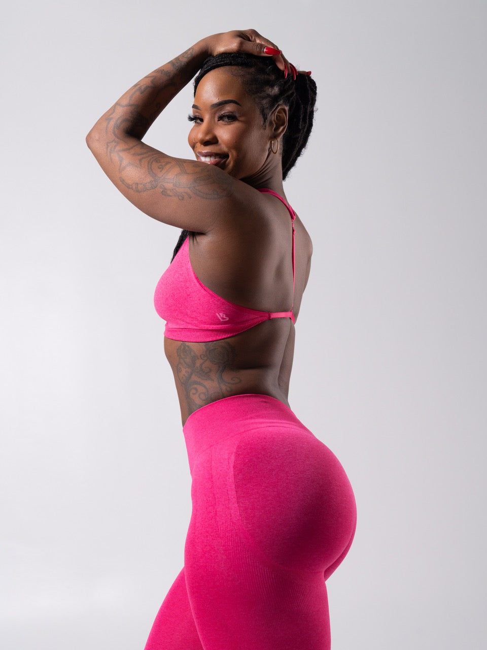 **PREORDER** Micro Seamless Sports Bra - Heather Miami Vice