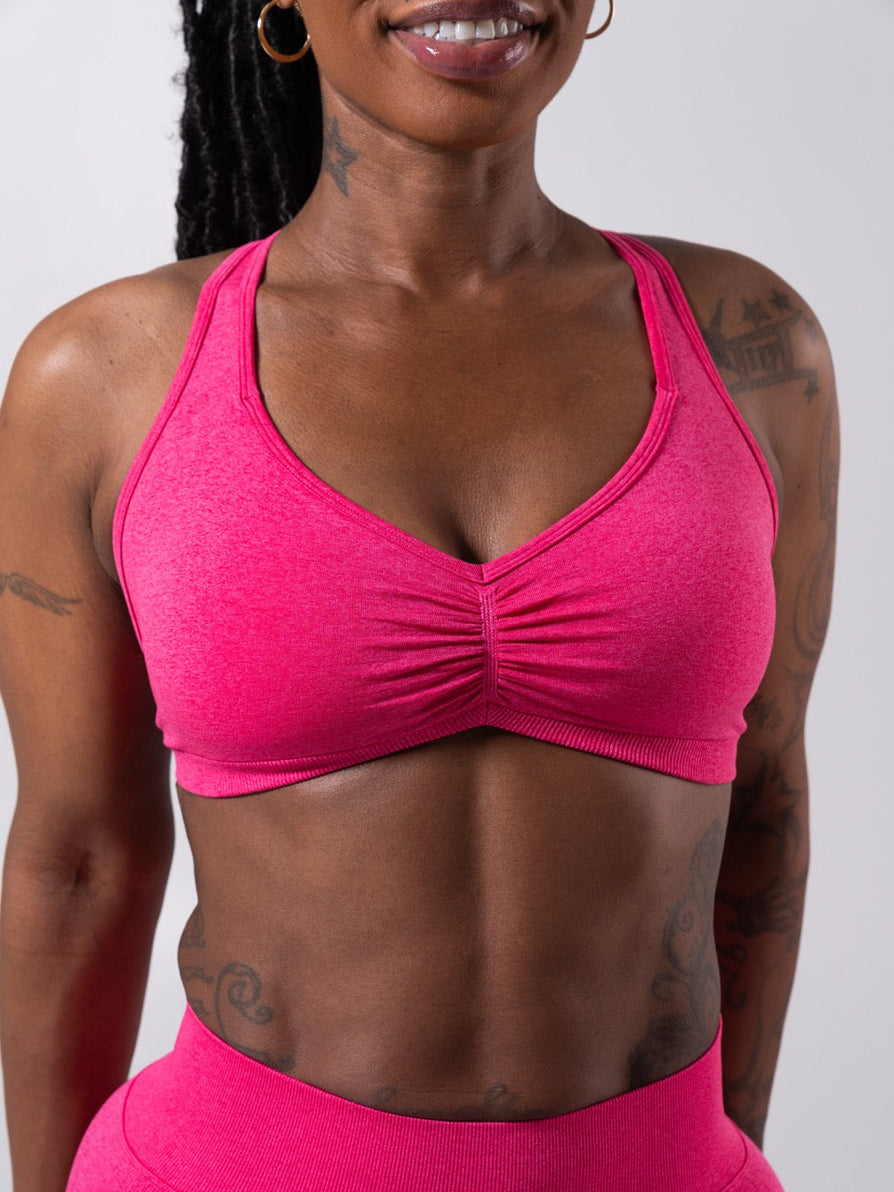 **PREORDER** Micro Seamless Sports Bra - Heather Miami Vice