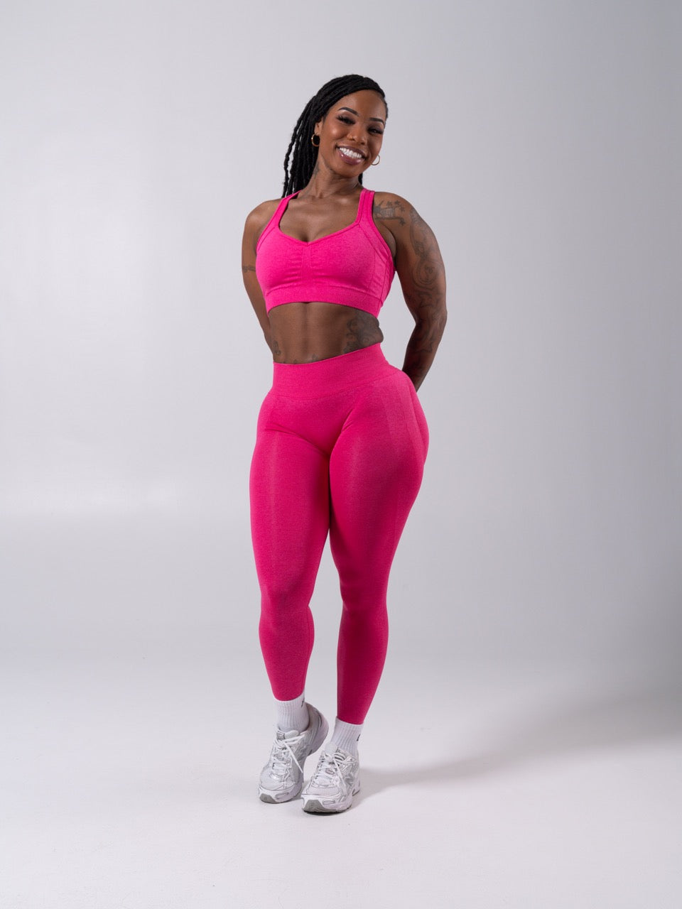**PREORDER** Vida Seamless Sports Bra - Heather Miami Vice