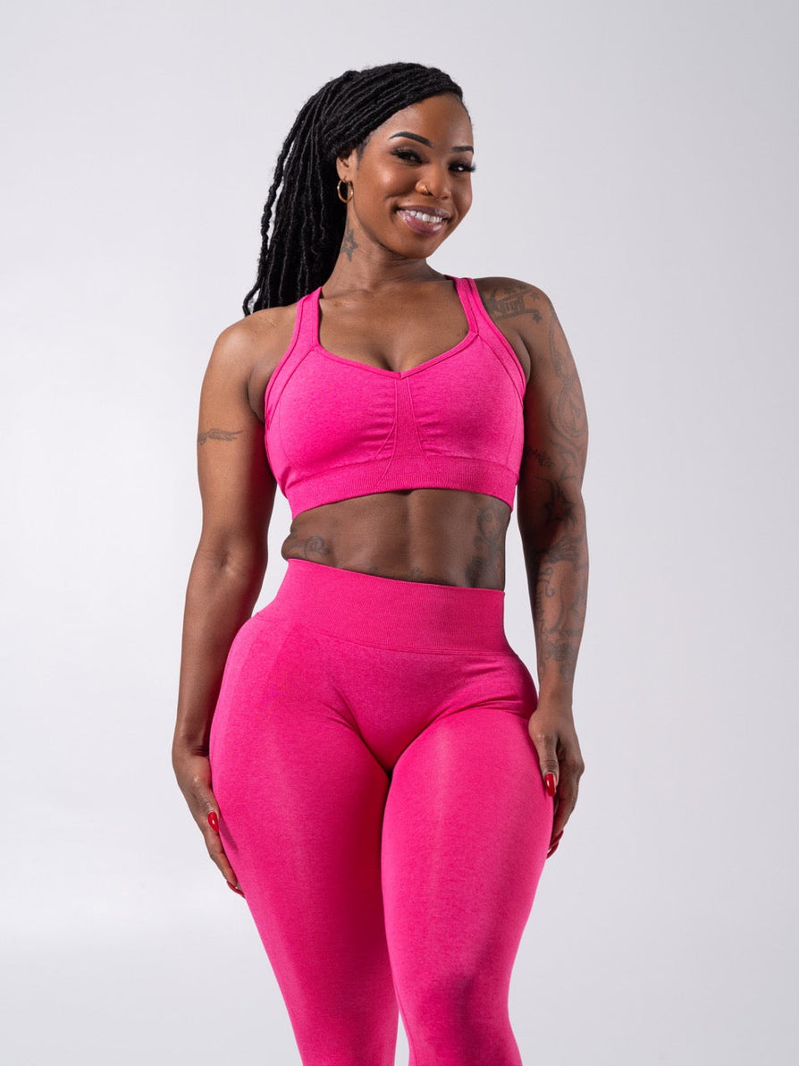 **PREORDER** Vida Seamless Sports Bra - Heather Miami Vice