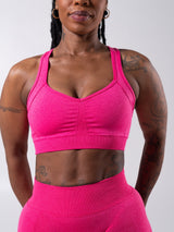 Thumbnail 4 of **PREORDER** Vida Seamless Sports Bra - Heather Miami Vice, 4 of 7