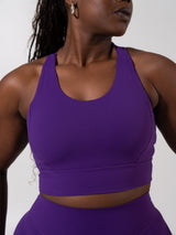 Thumbnail 3 of Rosa Sports Bra - Grape Jelly, 3 of 8