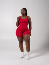 Thumbnail 7 of **PREORDER** Miracle Scrunch Seamless Bodysuit 5" - Heather Lipstick Red, 7 of 8