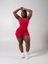 Thumbnail 8 of **PREORDER** Miracle Scrunch Seamless Bodysuit 5" - Heather Lipstick Red, 8 of 8