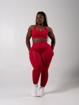 Thumbnail 2 of **PREORDER** Miracle Seamless Hip Rise Legging - Heather Lipstick Red, 2 of 9