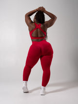Thumbnail 3 of **PREORDER** Miracle Seamless Hip Rise Legging - Heather Lipstick Red, 3 of 9