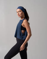 Thumbnail 6 of Essential Waist Tank - Baked Blue, 6 of 8