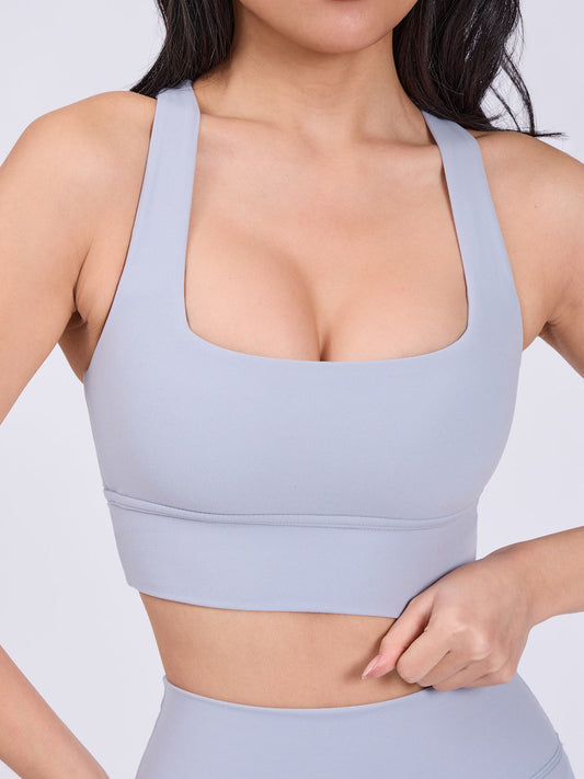 Bodychum 2 Pcs Sports Bras for Women Criss-Cross Back Sports Bars