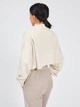 Thumbnail 5 of Threads Quarter Zip Crop - Bone, 5 of 7