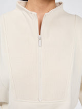 Thumbnail 6 of Threads Quarter Zip Crop - Bone, 6 of 7