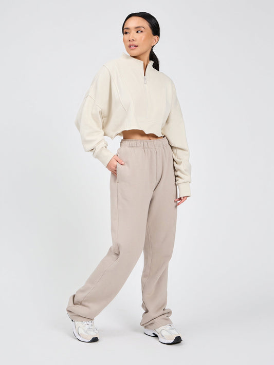 Threads Quarter Zip Crop - Bone