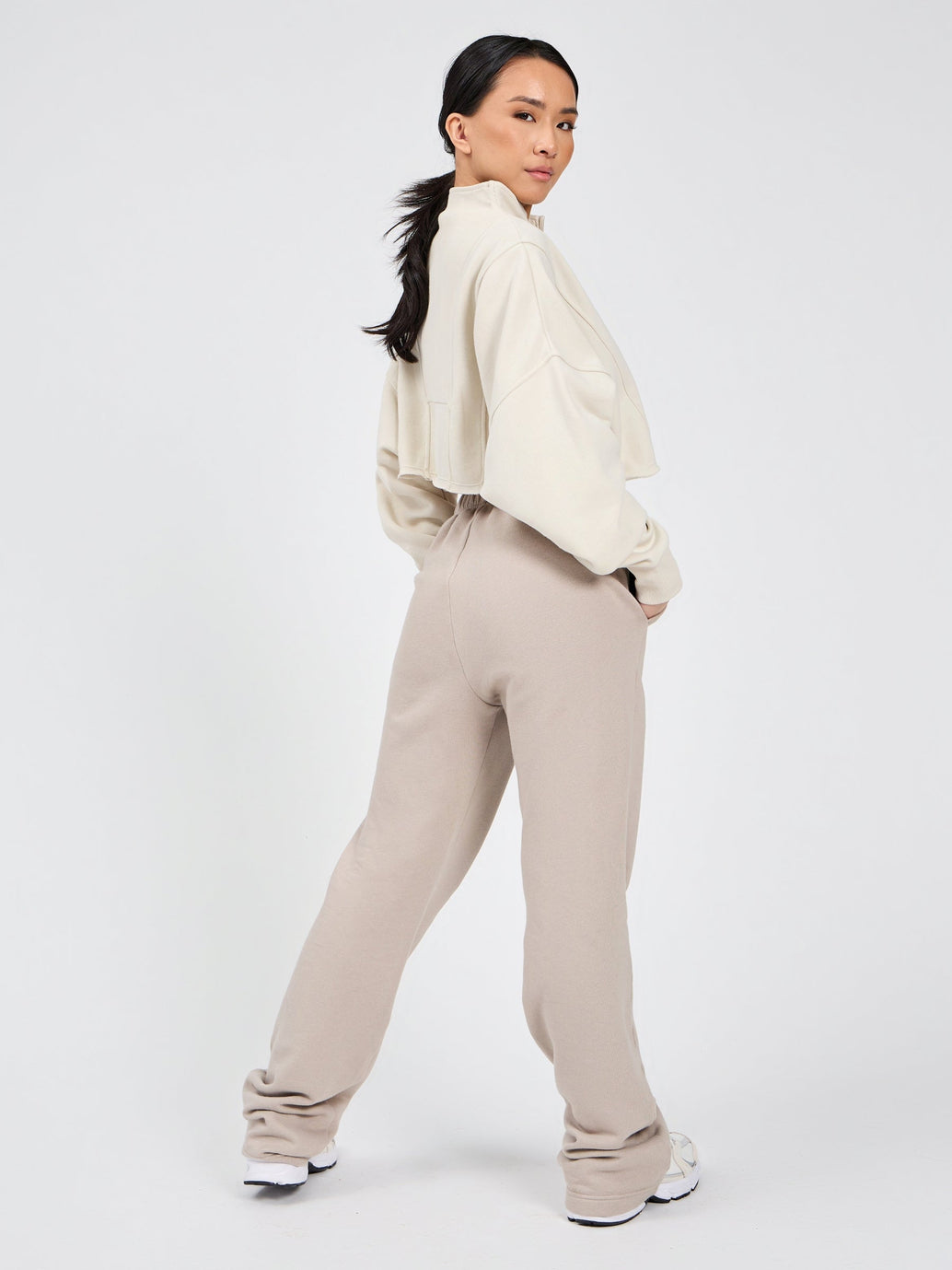 Threads Quarter Zip Crop - Bone