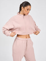 Thumbnail 4 of Threads Quarter Zip Crop - Berry Ice, 4 of 6