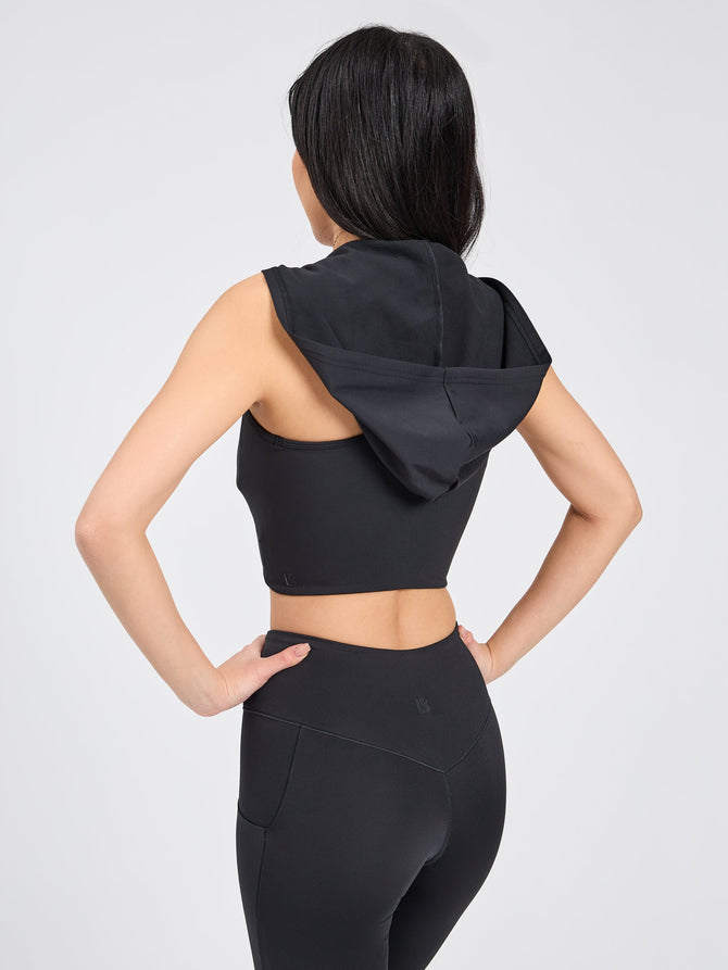 Colorado Crop Hoodie - Onyx Black