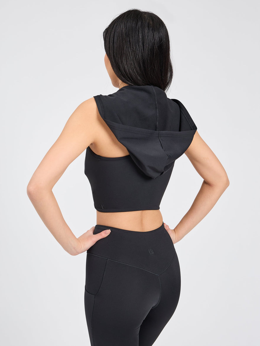 Colorado Crop Hoodie - Onyx Black