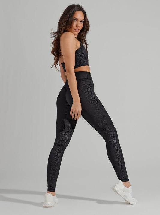 Rebel Legging - Embossed Bossy Print