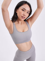 Thumbnail 8 of Scoop Seamless Sports Bra - Earl Grey, 8 of 11