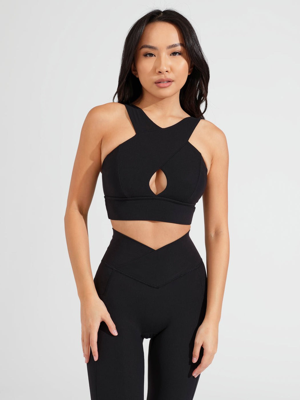 Harmony Halter Sports Bra - Onyx Black