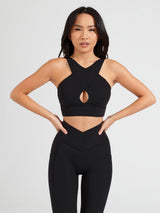 Thumbnail 5 of Harmony Halter Sports Bra - Onyx Black, 5 of 18