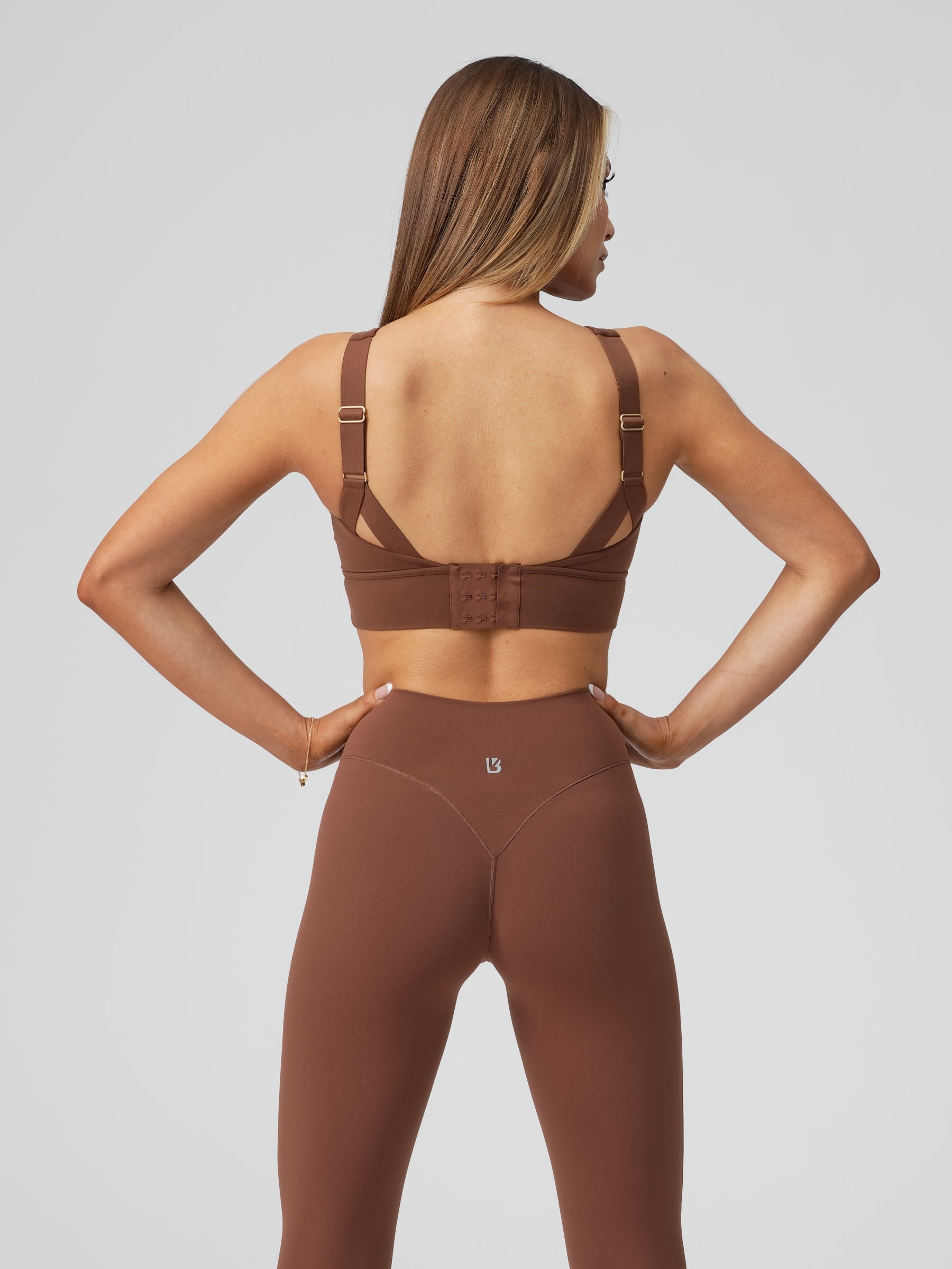 Harmony Halter Sports Bra - Mocha