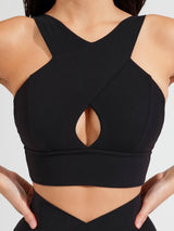 Thumbnail 1 of Harmony Halter Sports Bra - Onyx Black, 1 of 18