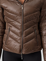 Thumbnail 7 of Waist Taper Puffer Jacket - Dark Brown, 7 of 8