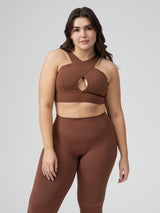Thumbnail 5 of Harmony Halter Sports Bra - Mocha, 5 of 10