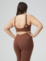 Thumbnail 4 of Harmony Halter Sports Bra - Mocha, 4 of 10