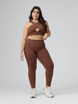 Thumbnail 7 of Harmony Halter Sports Bra - Mocha, 7 of 10