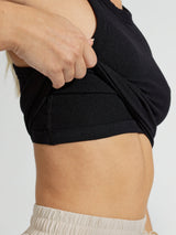 Thumbnail 5 of Ribbed Seamless Tank - Onyx Black, 5 of 11