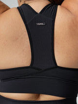 Thumbnail 20 of Sphynx Ribbed Sports Bra - Onyx Black, 20 of 27