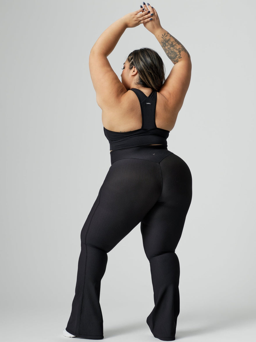 Sphynx Ribbed Sports Bra - Onyx Black