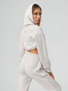 Luxe Bolero Hoodie - Eggshell