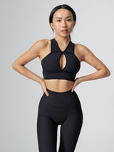 Thumbnail 21 of Sphynx Ribbed Sports Bra - Onyx Black, 21 of 27