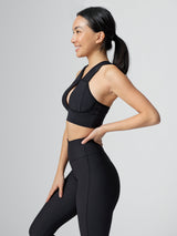 Thumbnail 22 of Sphynx Ribbed Sports Bra - Onyx Black, 22 of 27