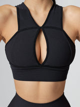 Thumbnail 27 of Sphynx Ribbed Sports Bra - Onyx Black, 27 of 27