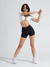 Thumbnail 3 of AirKnit Reversible Crop - Ivory, 3 of 8