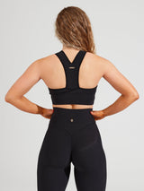 Thumbnail 6 of Sphynx Ribbed Sports Bra - Onyx Black, 6 of 27