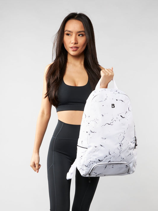 Game Changer Backpack - White Marble
